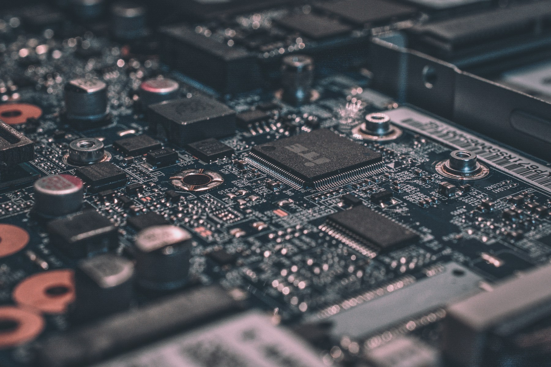 Close-up of a circuit board representing technology delivery